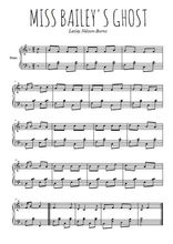 Téléchargez l'arrangement pour piano de la partition de Miss Bailey's ghost en PDF